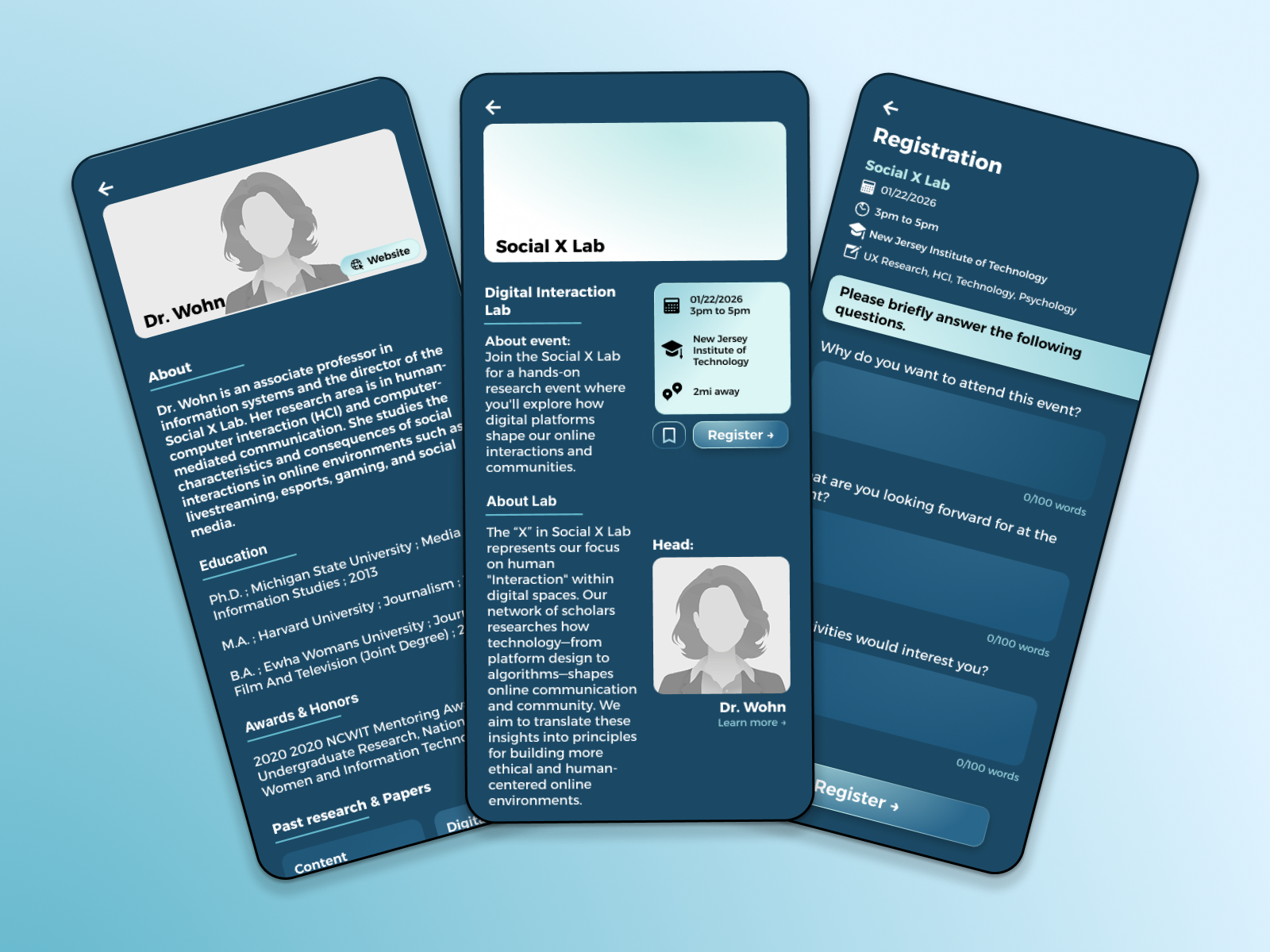 ResearchGate mockup — device